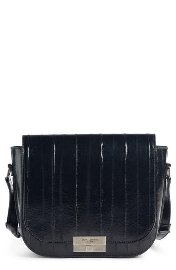 Saint Laurent Betty Genuine Eelskin Shoulder Bag - Black