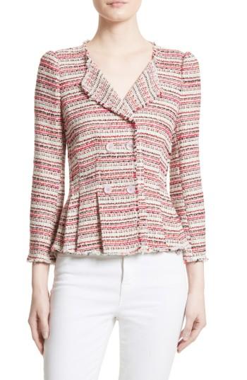 Women's Rebecca Taylor Optic Tweed Jacket - Red