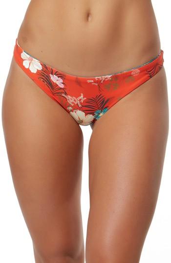 Women's O'neill Lucy Reversible Hipster Bikini Bottoms - Orange
