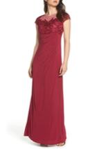 Women's Alex Evenings Empire Waist Ruched Gown - Pink