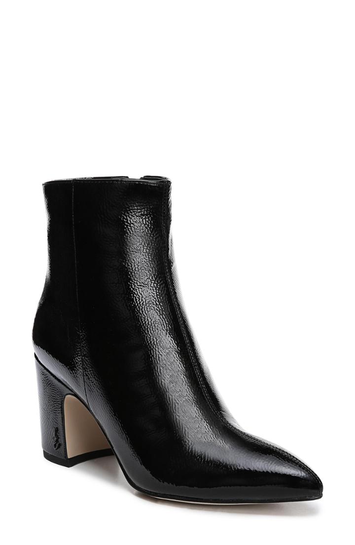 Women's Sam Edelman Hilty Genuine Calf Hair Bootie .5 M - Black