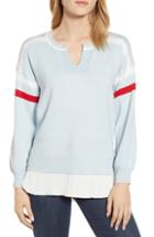 Women's Wit & Wisdom Layered Look Stripe Sweater - Blue