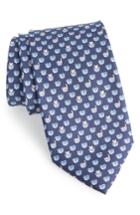 Men's Salvatore Ferragamo Felix Print Silk Tie, Size - Blue