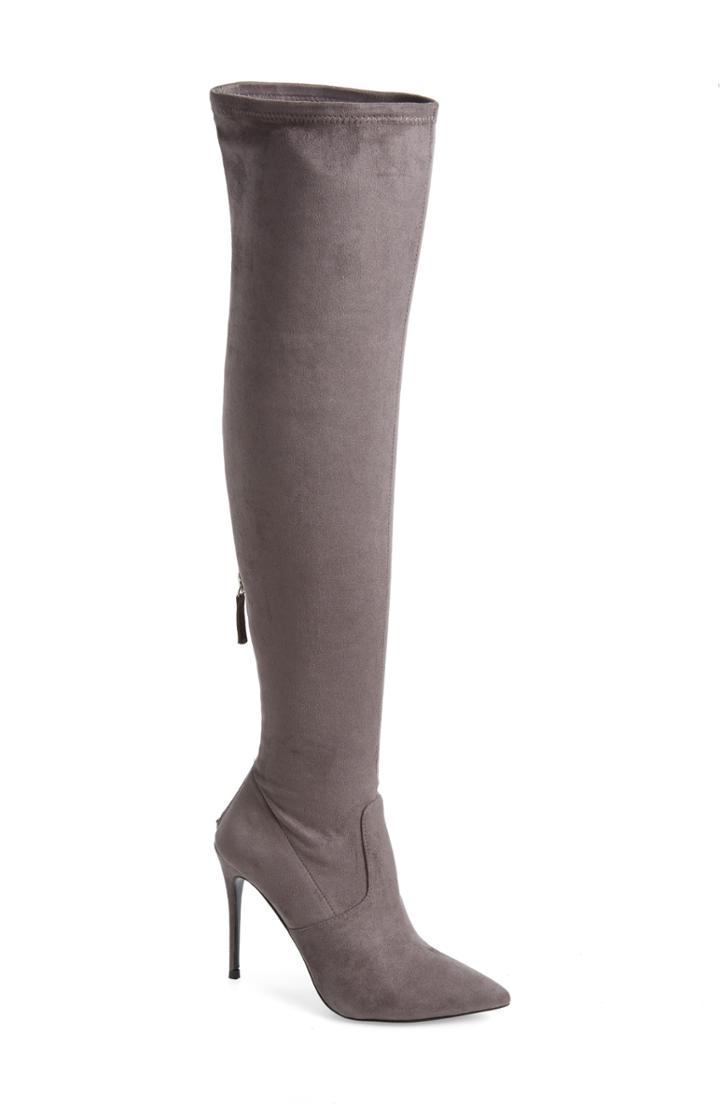 Women's Steve Madden Devine Over The Knee Boot .5 M - Grey