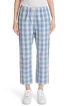 Women's Sofie D'hoore Plaid Carrot Pants Us / 34 Fr - Blue