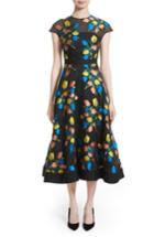 Women's Lela Rose Tulip Embroidered Fit & Flare Dress