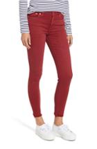 Women's Lucky Brand Ava Skinny Fray Hem Jeans - Red