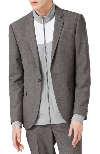 Men's Topman Textured Skinny Fit Suit Jacket