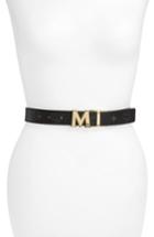 Women's Mcm Visetos Reversible Leather Belt