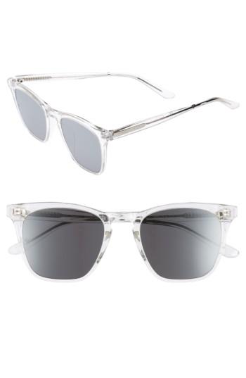 Men's Smoke X Mirrors Rocket 88 50mm Square Sunglasses - Crystal/ Silver Mirror