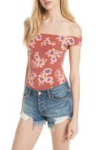Women's Free People So Much Off The Shoulder Bodysuit - Red