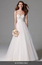Women's Watters 'sheridan' Strapless Lace & Tulle A-line Gown