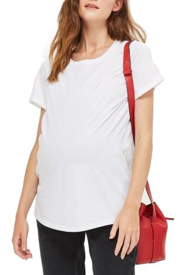 Women's Topshop Roll Back Maternity Tee Us (fits Like 0-2) - Blue