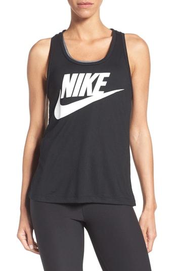 Women's Nike Essential Logo Tank - Black