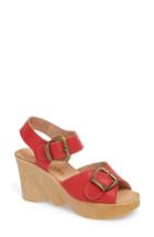 Women's Famolare Double Vision Wedge Sandal M - Red