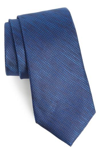 Men's Calibrate Hoss Textured Silk Tie, Size - Blue
