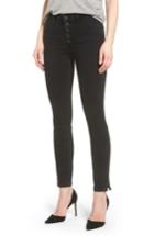 Women's Paige Hoxton Button High Waist Ankle Skinny Jeans - Blue