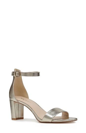 Women's Nine West Pruce Ankle Strap Sandal M - Metallic