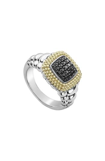 Women's Lagos Diamond Lux Black Diamond Square Ring
