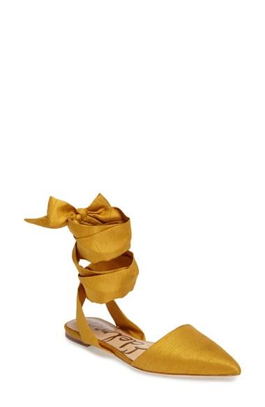 Women's Sam Edelman Brandie Lace-up Flat M - Yellow