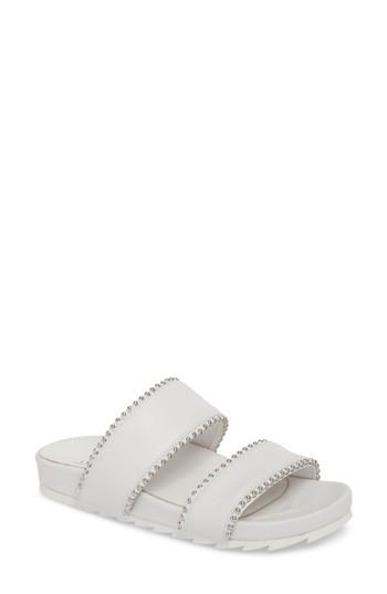 Women's Jslides Emmie Bead Chain Slide Sandal .5 M - White