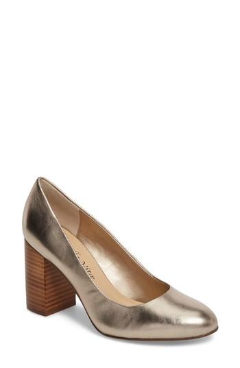 Women's Bella Vita 'nara' Block Heel Pump .5 M - Metallic