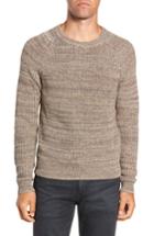 Men's Frye Ribbed Crewneck Sweater - Beige