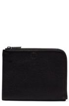 Dagne Dover Small Elle Whipstitch Leather Clutch - Black