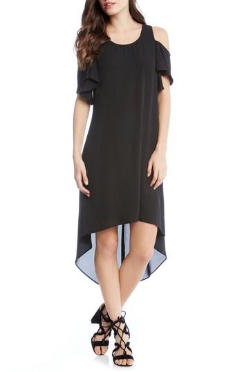 Women's Karen Kane Cold Shoulder High/low Dress - Black