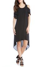 Women's Karen Kane Cold Shoulder High/low Dress - Black