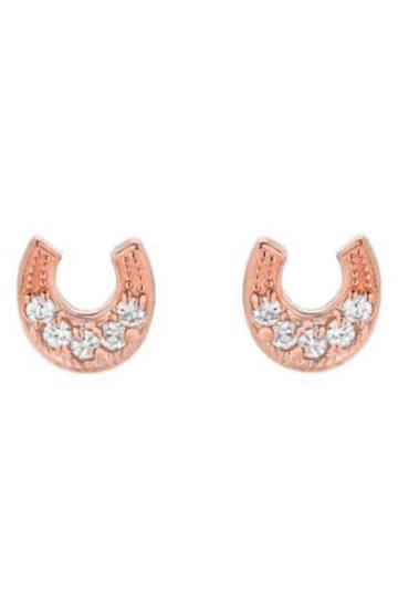 Women's Mini Mini Jewels Diamond Icon Horseshoe Earring