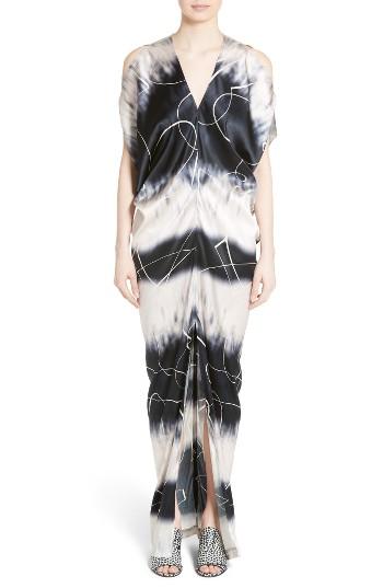 Women's Zero + Maria Cornejo Kou Elliott X-ray Stretch Silk Dress - White