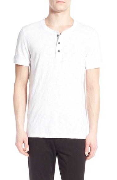 Men's Vince Slub Henley - White