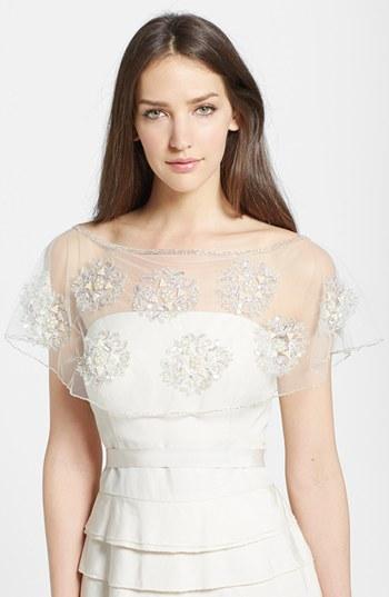 Women's Wedding Belles New York Embroidered Capelet
