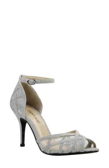 Women's J. Renee Mataro Embellished Ankle Strap Pump .5 D - Metallic