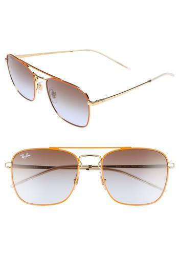 Men's Ray-ban Youngster Double Bridge 55mm Sunglasses - Gold/ Orange