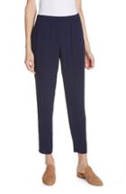 Women's Eileen Fisher Slouchy Silk Ankle Pants, Size - Blue