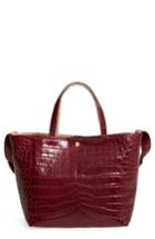 Elizabeth And James Eloise Croc Embossed Leather Tote - Red
