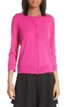 Women's Kate Spade New York Scallop Silk Blend Cardigan - Pink