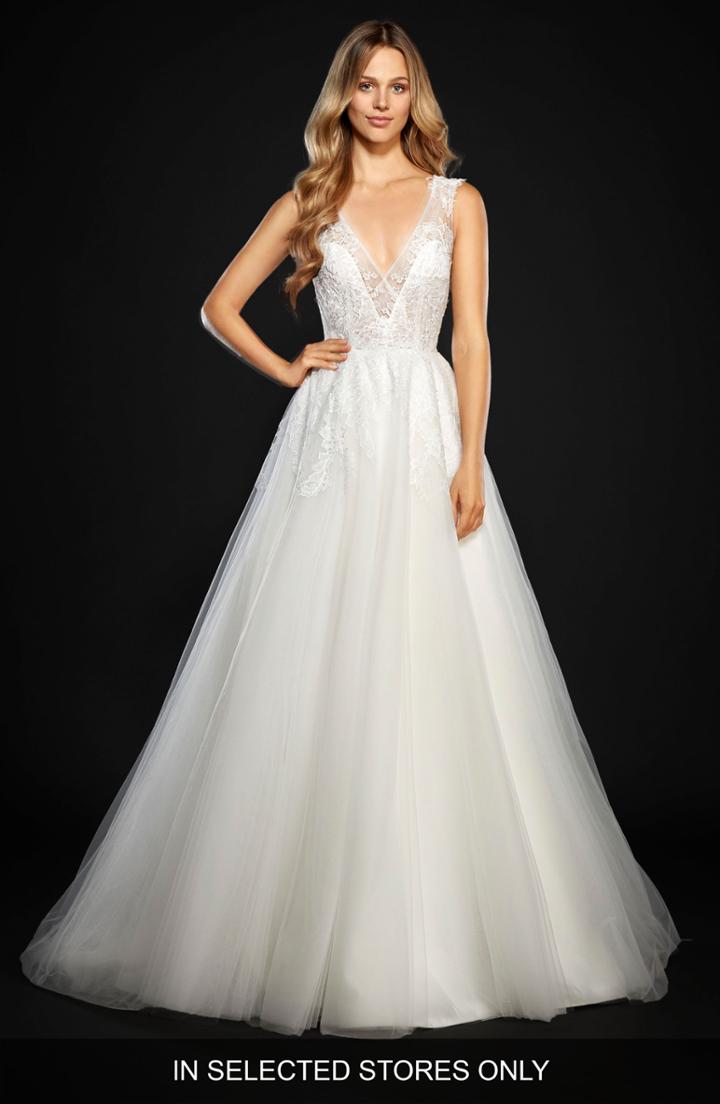 Women's Hayley Paige Winnie Lace & Tulle Ballgown, Size In Store Only - Beige