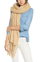 Women's Free People Jaden Rib Knit Blanket Scarf, Size - Beige