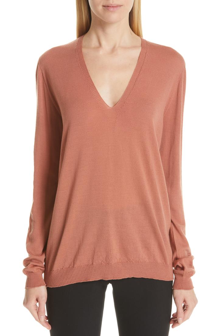 Women's Rick Owens Merino Wool Sweater - Red