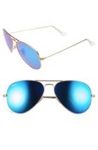 Men's Ray-ban Original Aviator 58mm Sunglasses - Matte Gold/ Blue Mirror