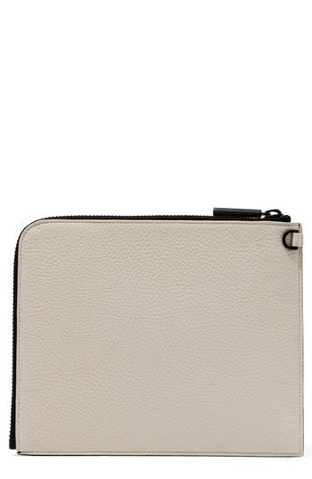 Dagne Dover Large Elle Leather Clutch - Black