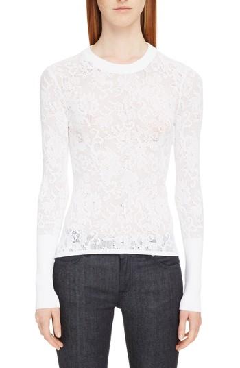Women's Givenchy Lace Effect Pullover - White