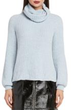 Women's Willow & Clay Bloused Sleeve Chenille Turtleneck Sweater - Blue