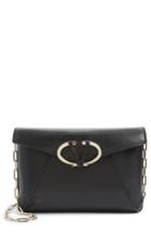 Valentino V-clasp Calfskin Leather Envelope Clutch -