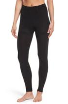 Women's Nordstrom Fleece Lined Footless Tights - Black