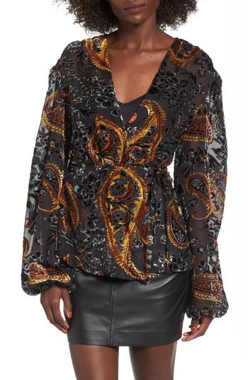 Women's Lioness Lovers & Gamblers Sheer Burnout Velvet Top