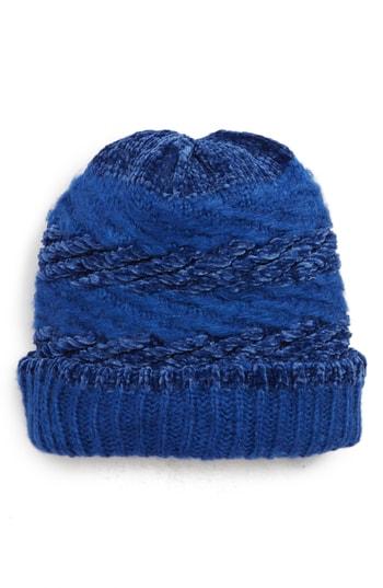 Women's Rebecca Minkoff Blocked Yarn Slouchy Beanie - Blue